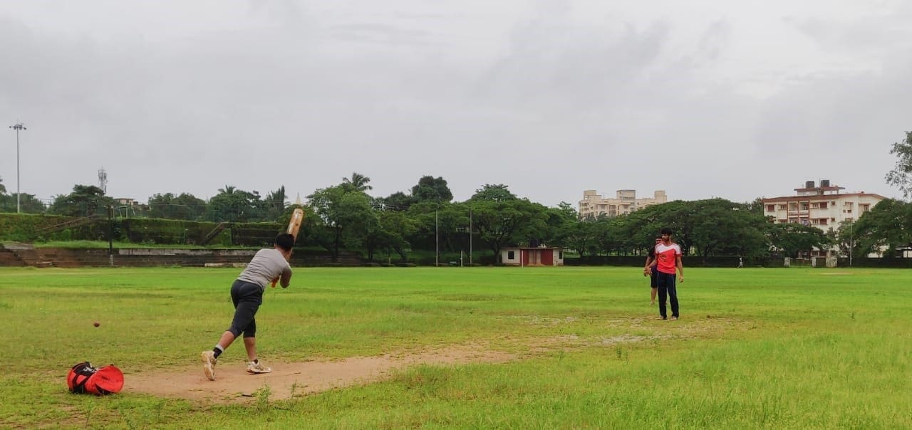 Cricket on a wet pitch
